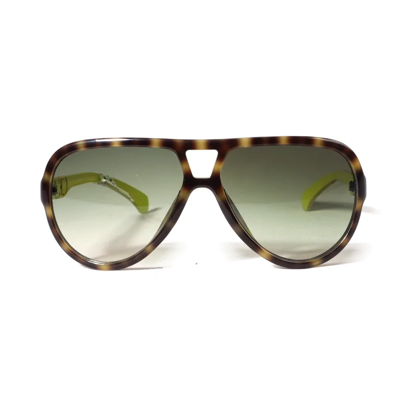 Gafas de sol Raysol Águilas aviador de acetato carey claro con lentes degradadas verde oliva, vista frontal