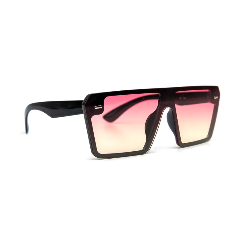 Gafas de sol Raysol Bolnuevo oversize de acetato negro con lente degradada de rosa frambuesa a melocotón