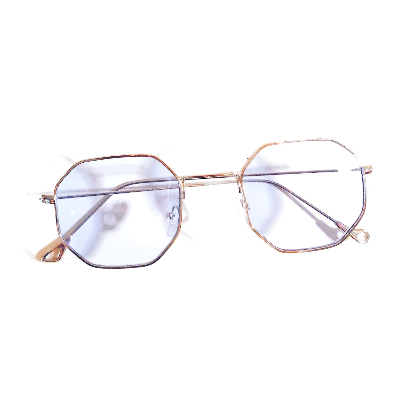 Gafas de sol Raysol Cabo Cope doradas plegadas, con doble puente y punteras metálicas en gota